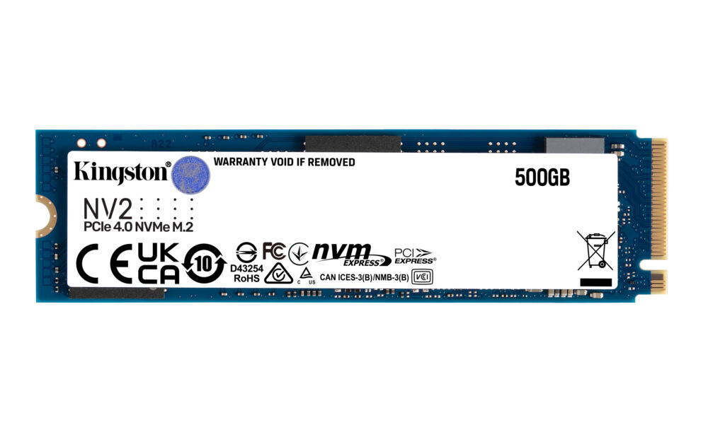 Kingston Technology Kingston NV2 500 GB M.2 PCI Express 4.0 NVMe 3D NAND