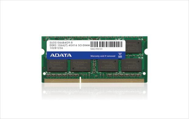 ADATA SU3S1333C4G9-RM hafıza birimi 4 GB 1 x 4 GB DDR3 204-pin SO-DIMM
