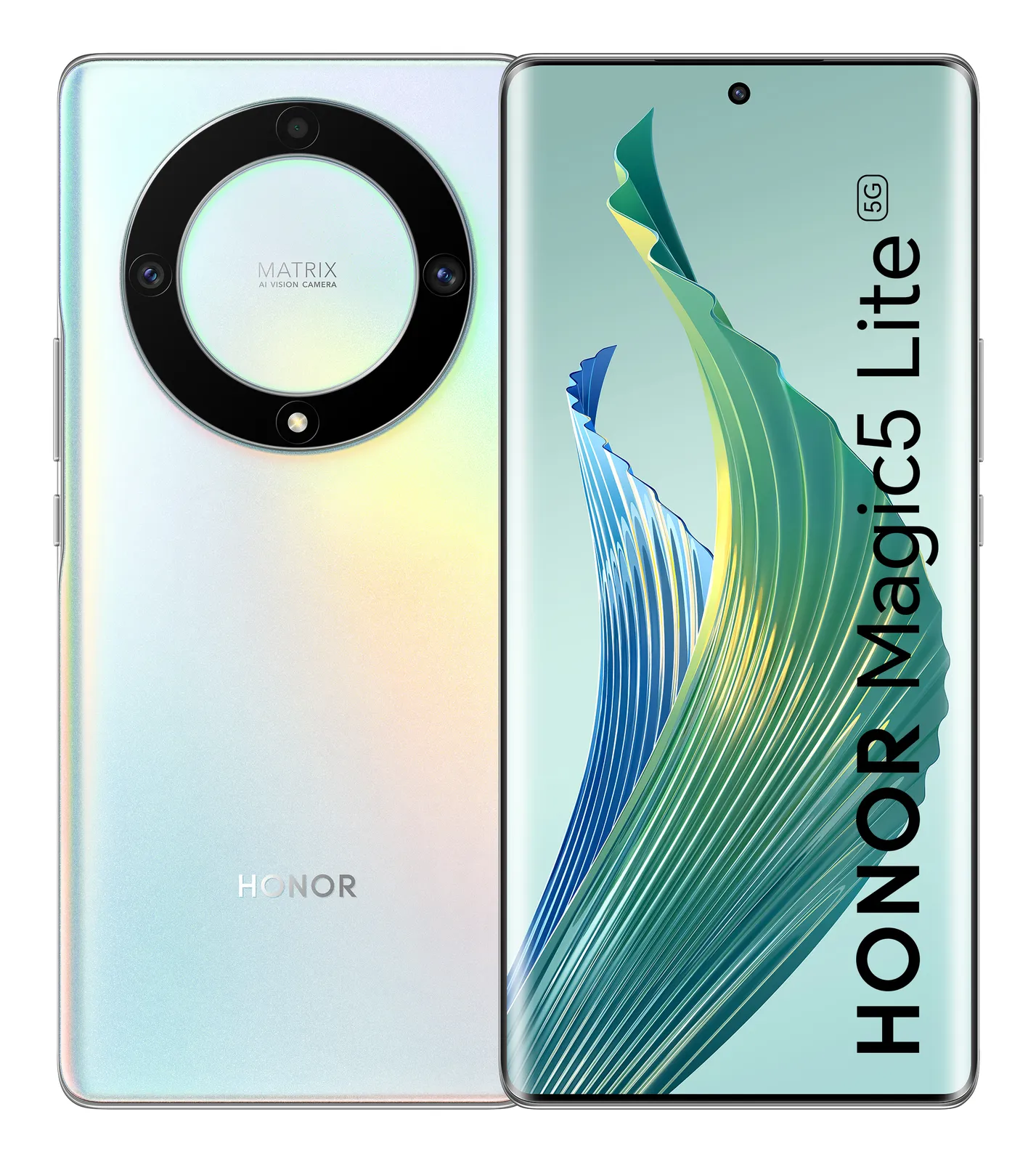 Honor Magic5 Lite 5G 16,9 cm (6.67") Çift SIM Android 12 USB C Tipi 8 GB 256 GB 5100 mAh Gümüş, Titanyum