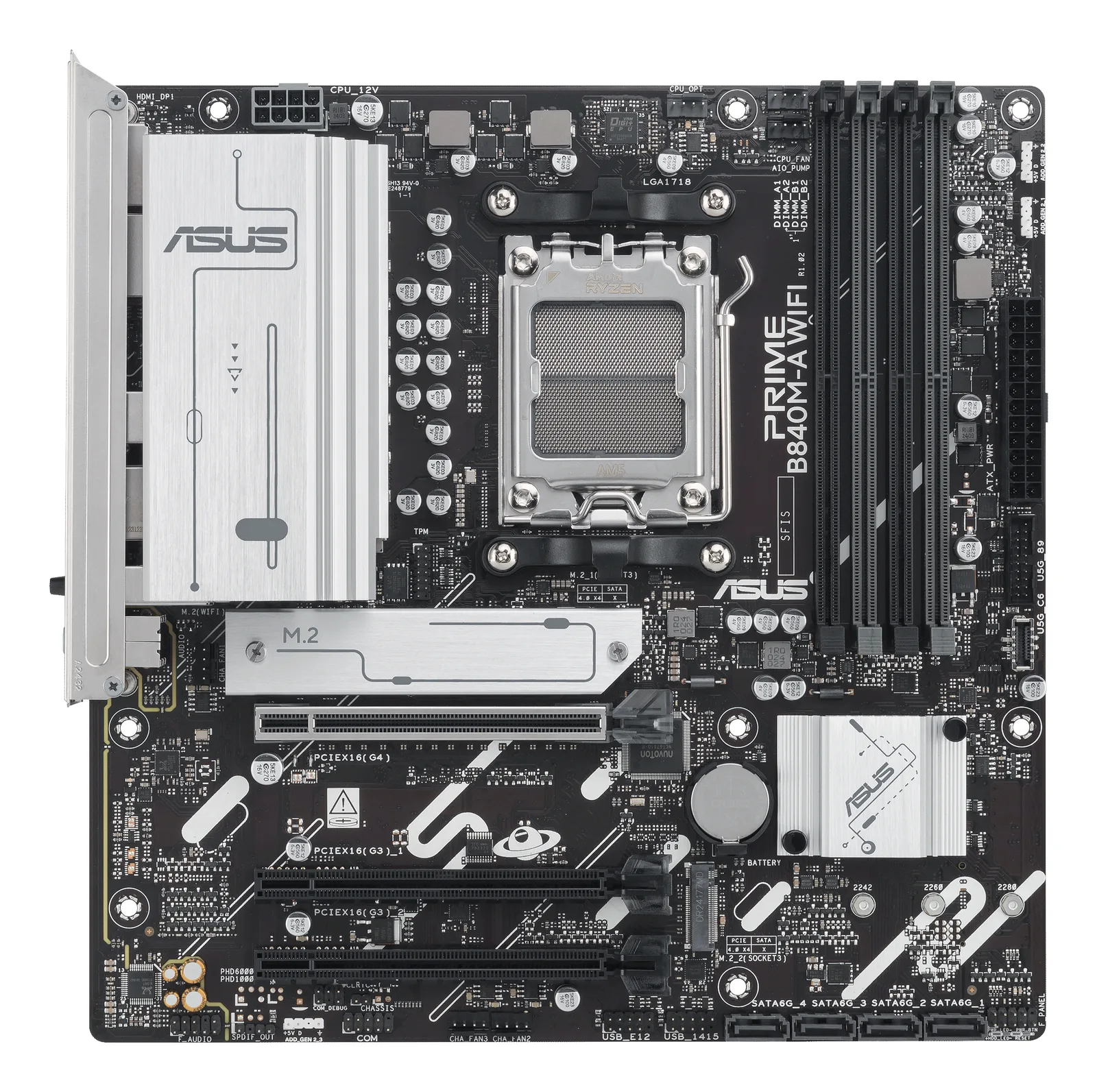 ASUS PRIME B840M-A WIFI-CSM anakart AMD B840 Soket AM5 micro ATX