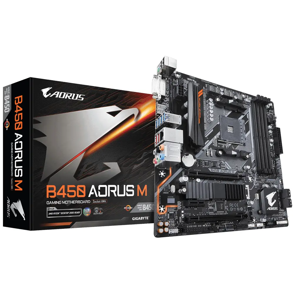 GIGABYTE B450 AORUS M (rev. 1.0) GAB45ARSM-00-G
