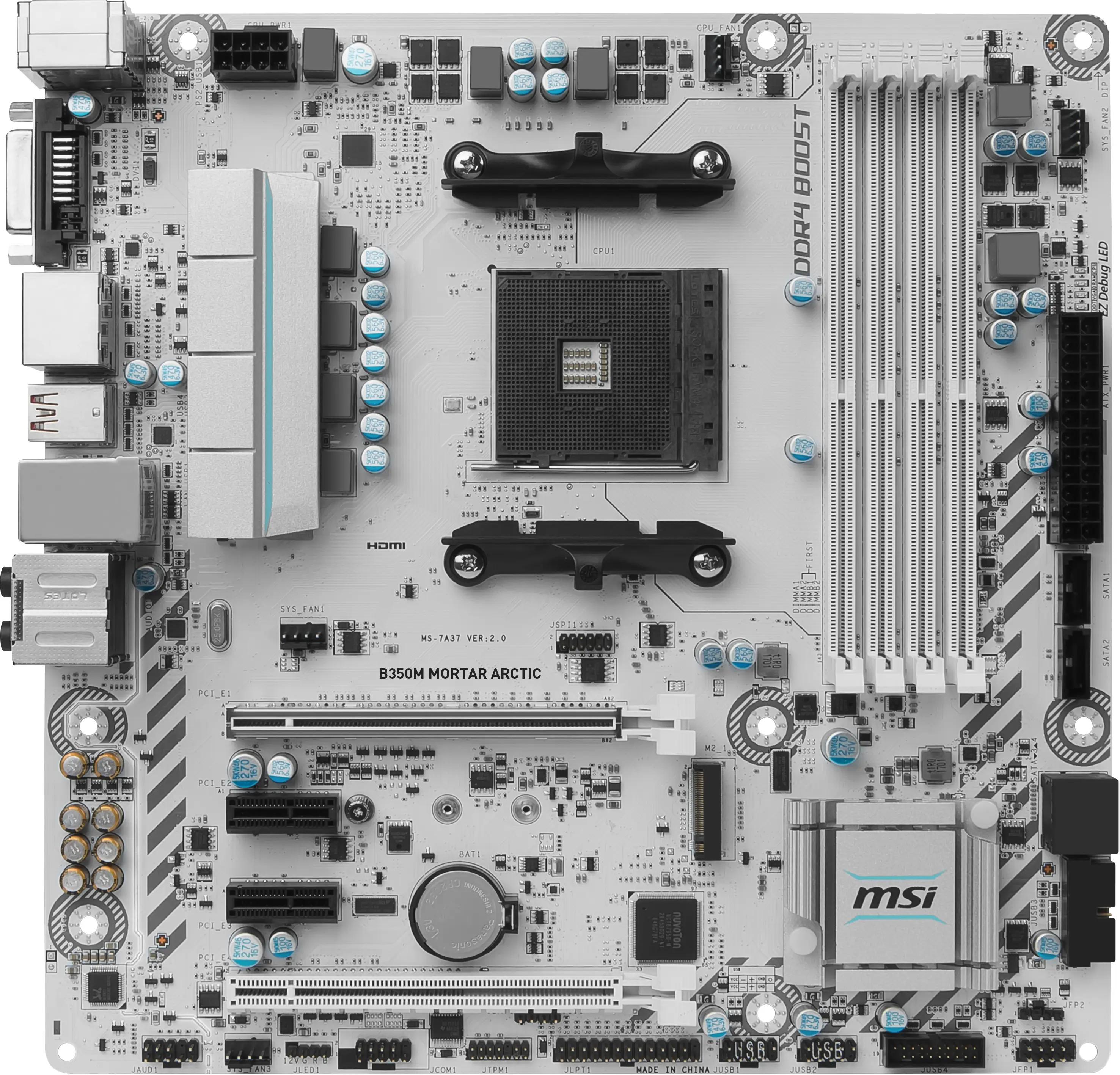 MSI B350M MORTAR ARCTIC 7A37-001R