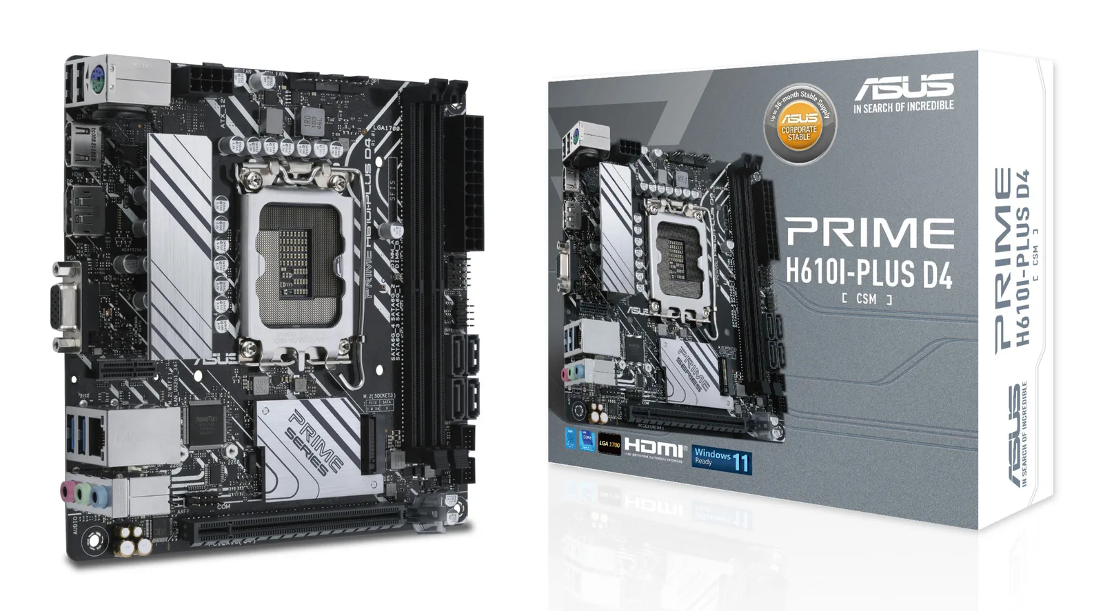 ASUS PRIME H610I-PLUS D4-CSM 90MB1B20-M0EAYC