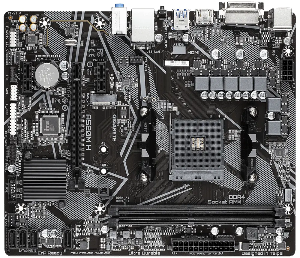 GIGABYTE A520M H (rev. 1.0) GAA52MH-00-G