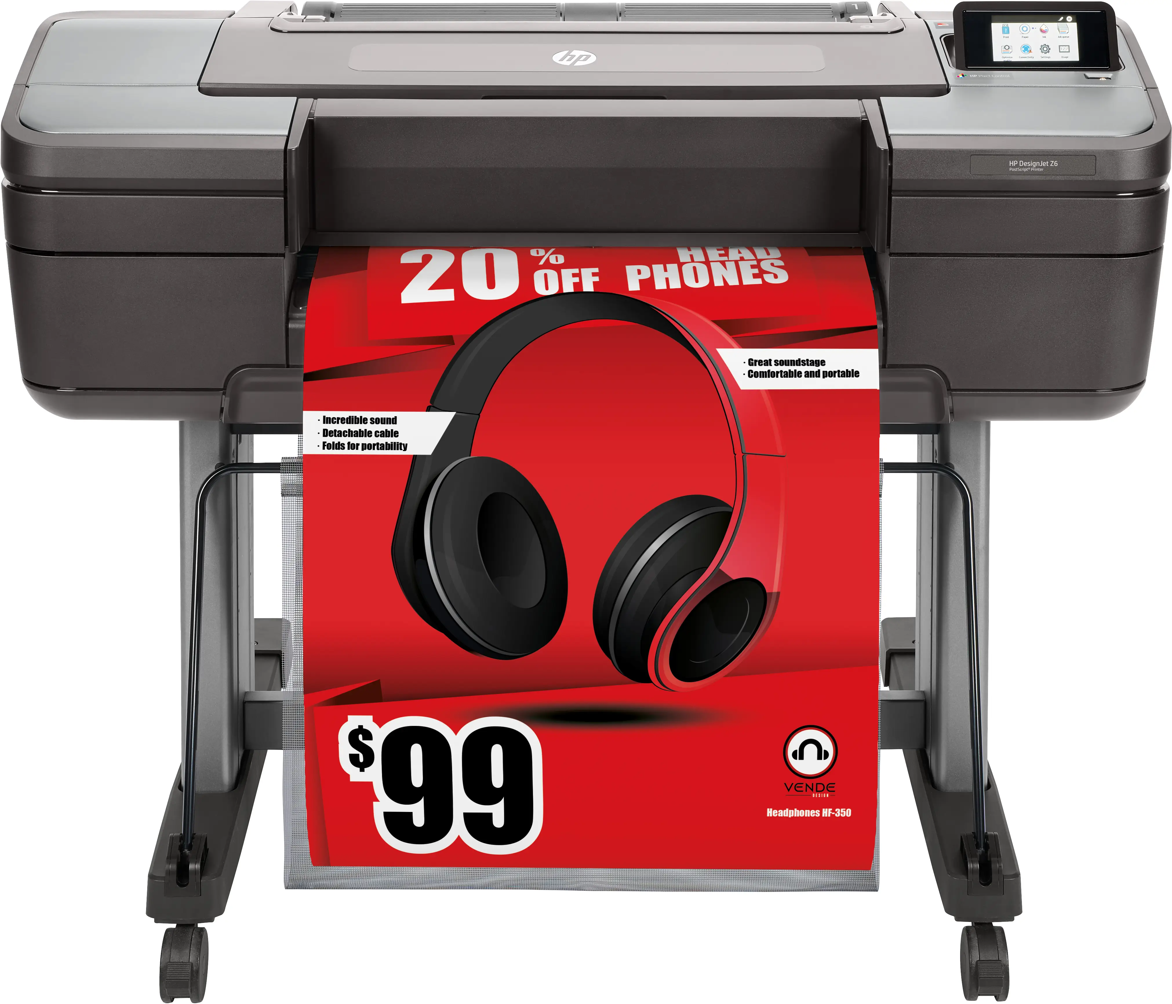 HP DesignJet Z6 24-in PostScript Printer T8W15A#B19