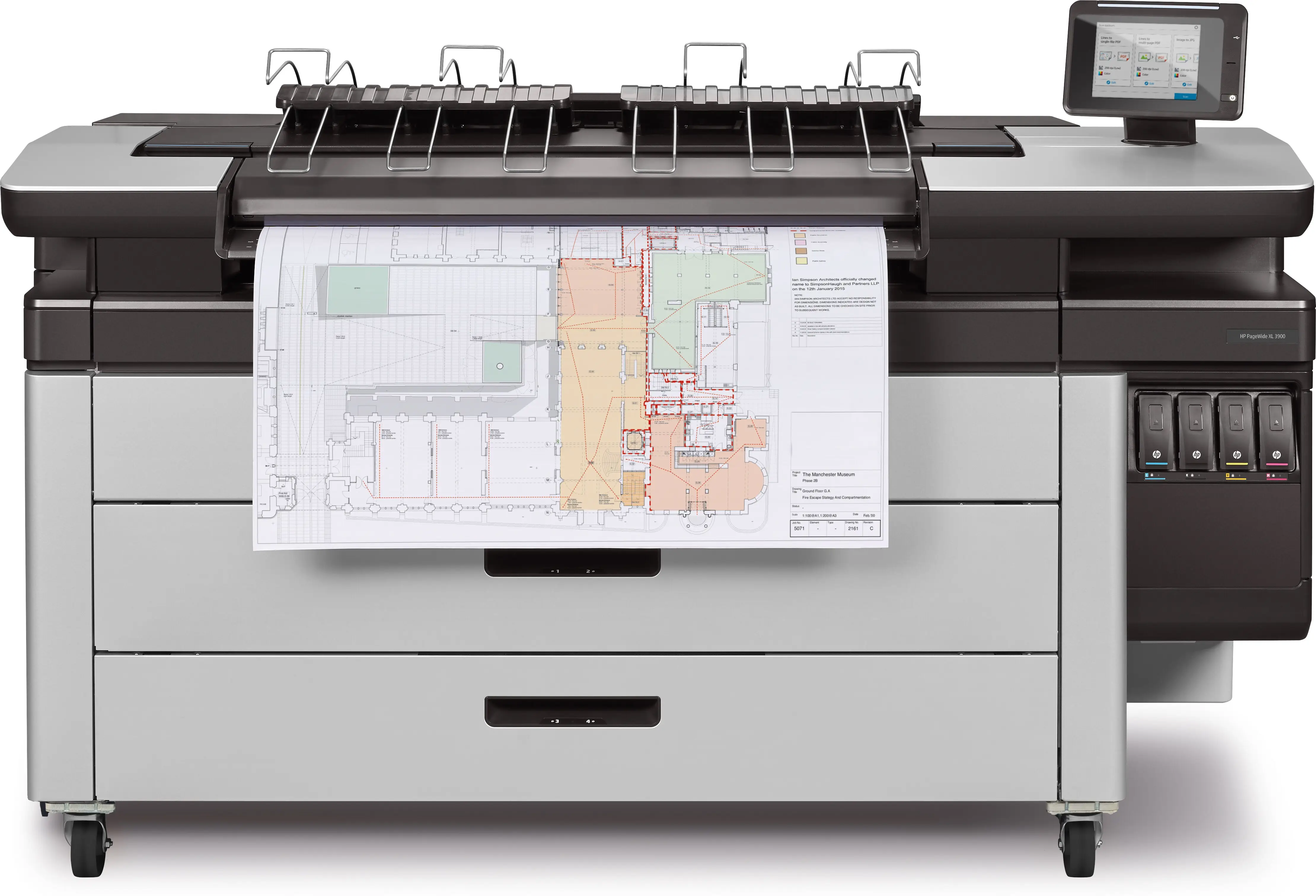 HP PageWide XL 3900 40-in Multifunction Printer with Top Stacker 6CC85A