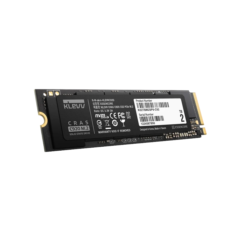 KLEVV CRAS C920 2 TB M.2 PCI Express 4.0 NVMe SSD Dahili SSD