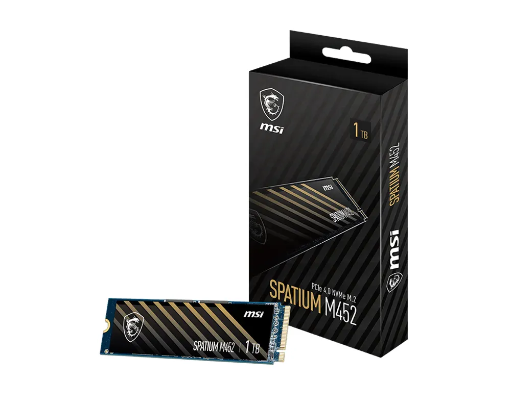 MSI SPATIUM M452 PCIE 4.0 NVME M.2 1TB 1 TB SSD 22x80 Gen4 Dahili SSD'