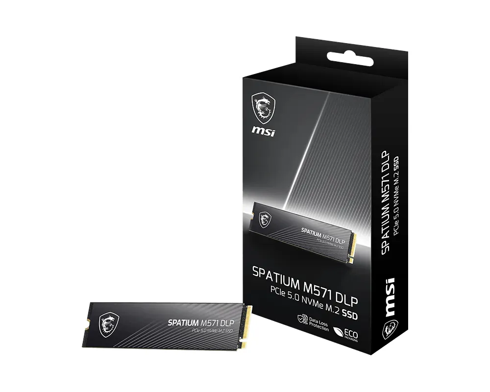 MSI SPATIUM M571 DLP PCIe 5.0 NVMe M.2 4T 4 TB SSD 22x80 Gen5 Dahili SSD'