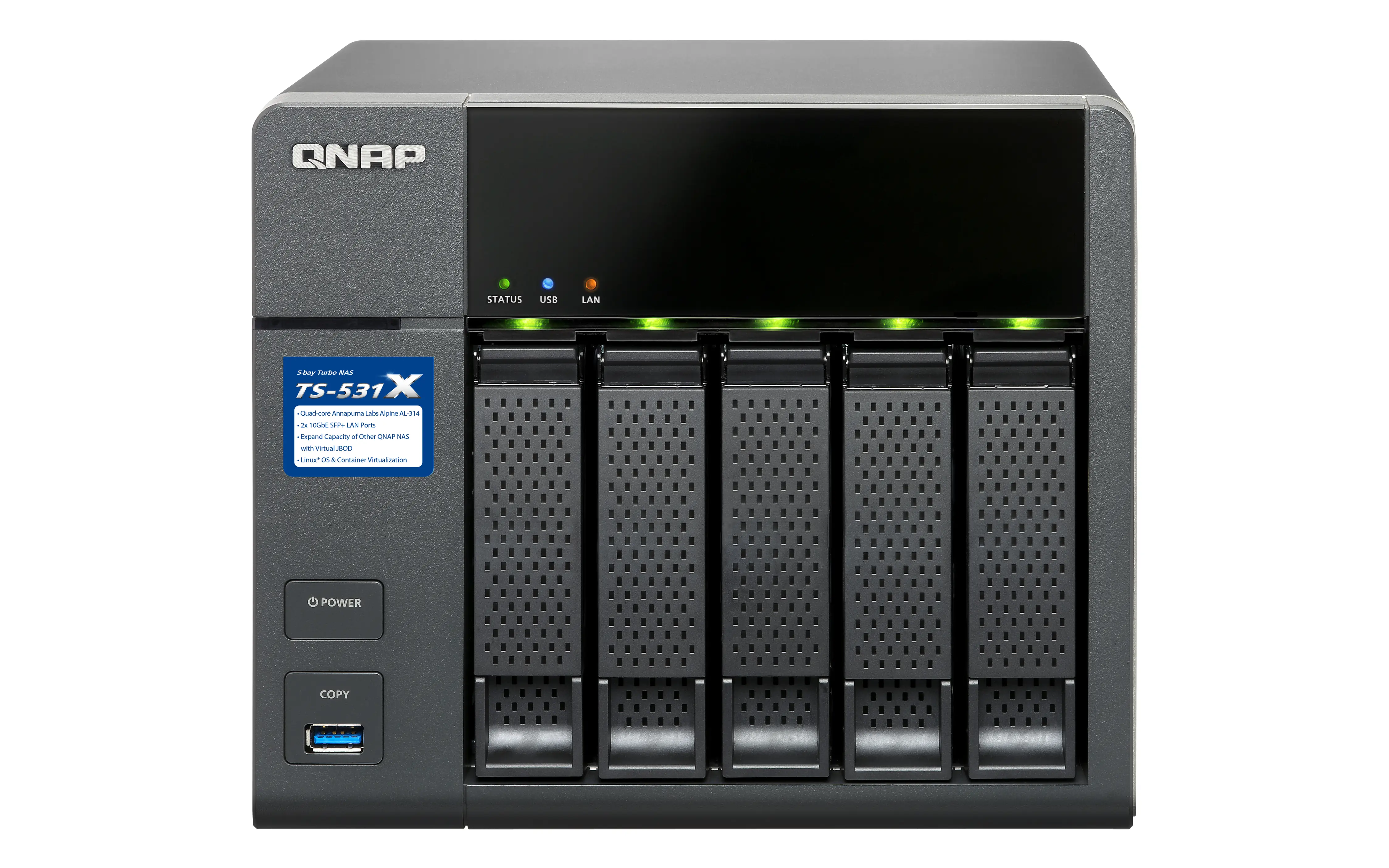 QNAP TS-531X 2 GB TS-531X-2G/70TB-IW
