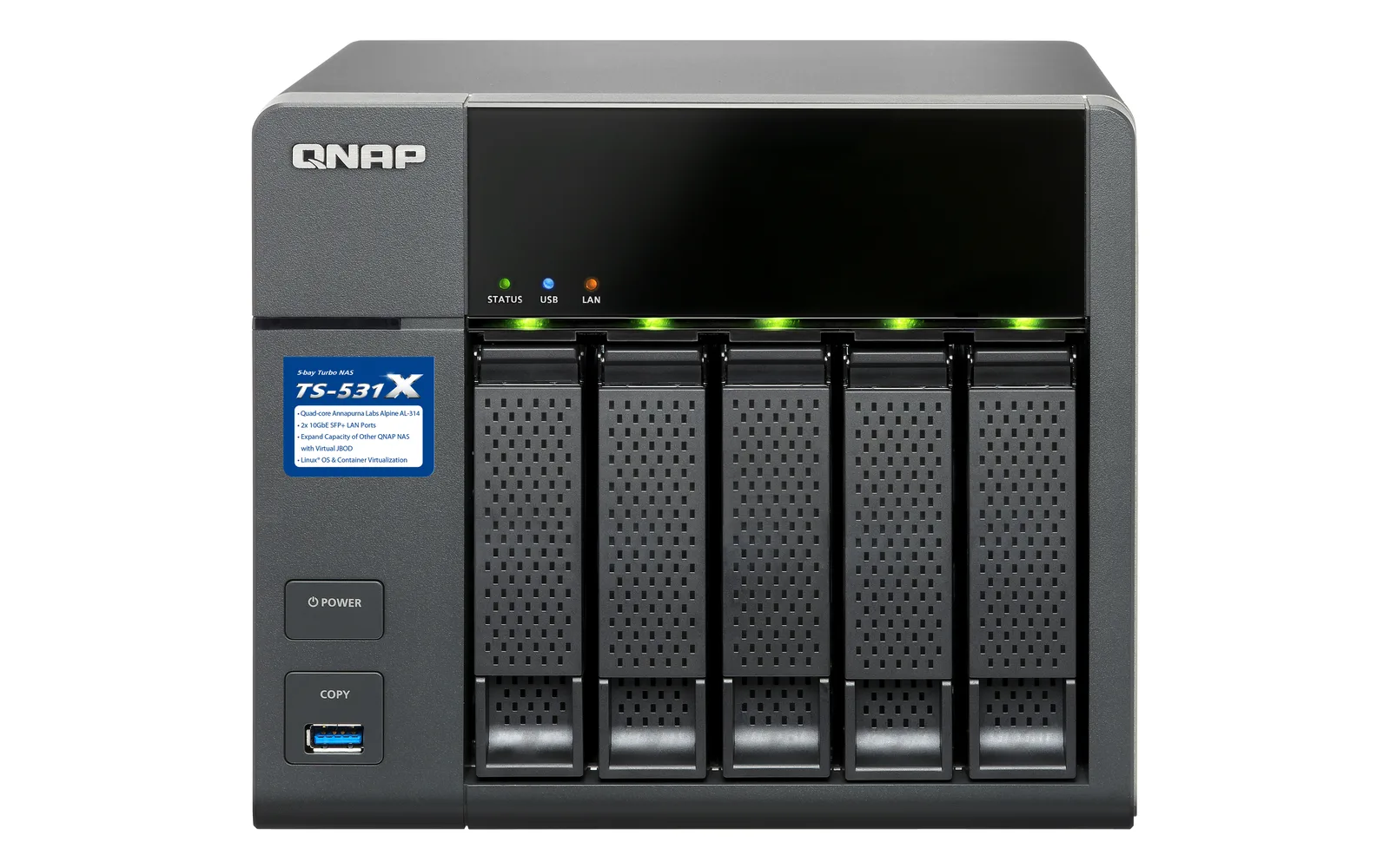 QNAP TS-531X 2 GB TS-531X-2G/50TB-RED