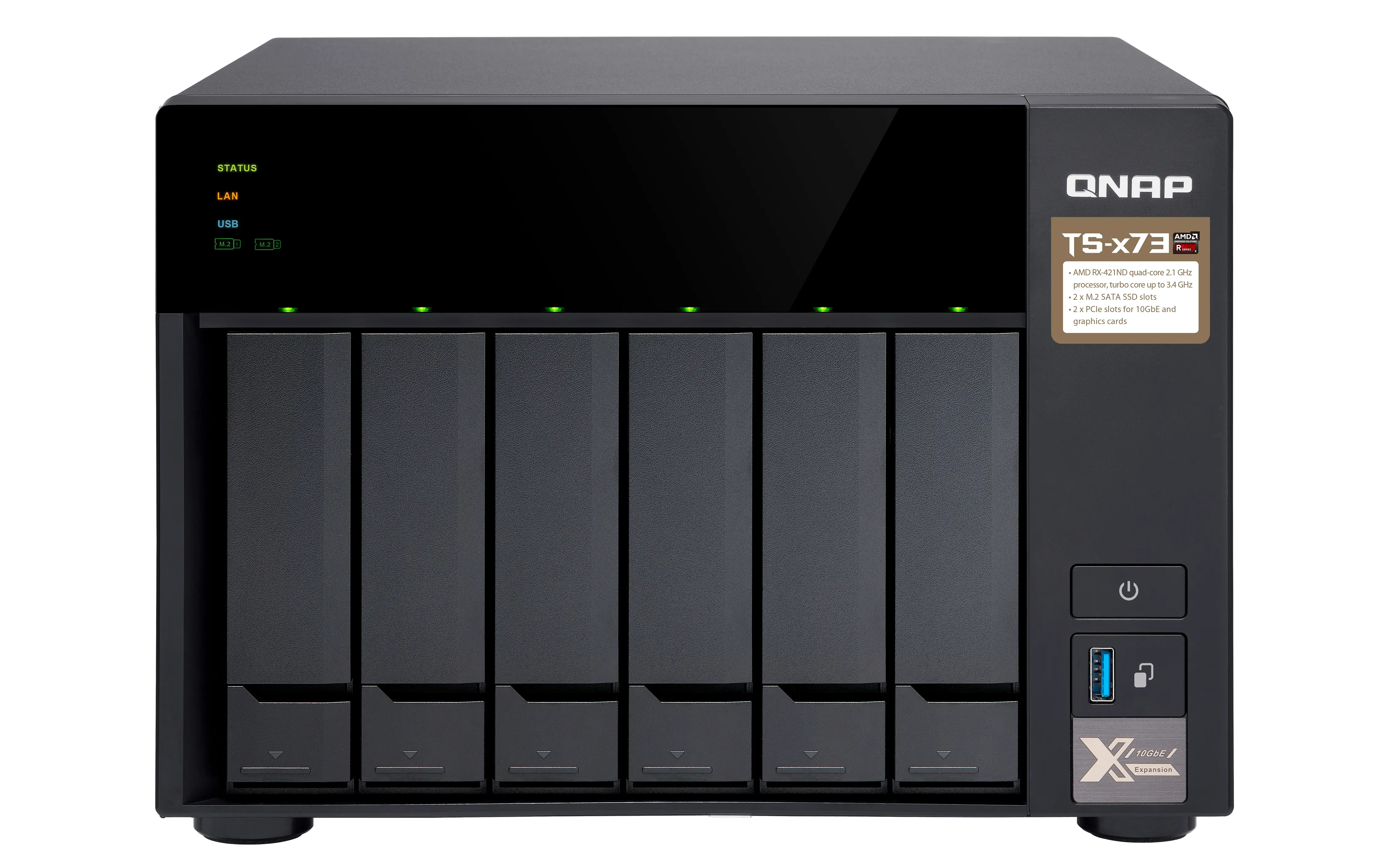 QNAP TS-673 4 GB TS-673-4G/18TB-RED