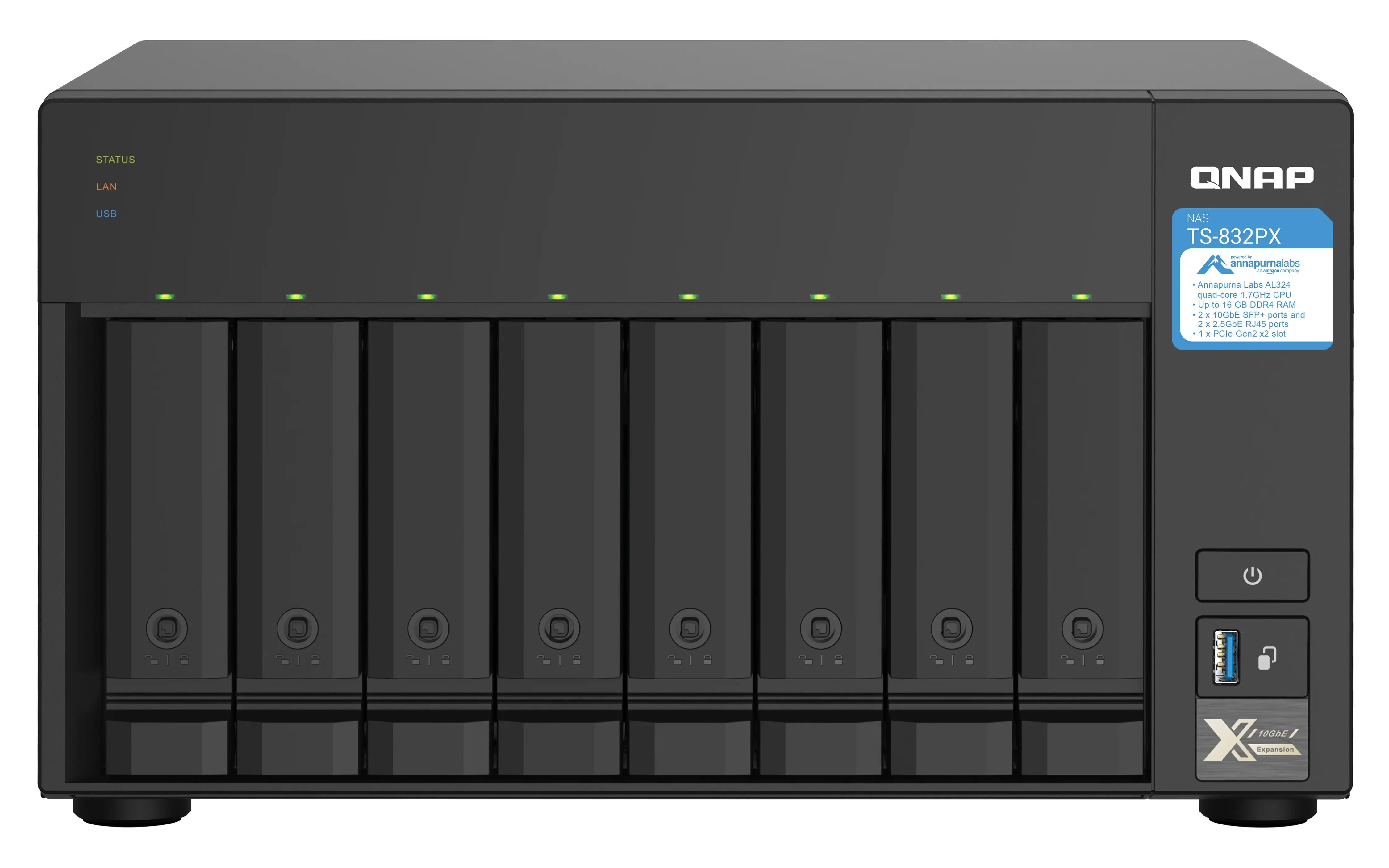 QNAP TS-832PX 4 GB TS-832PX-4G/48TB-RED