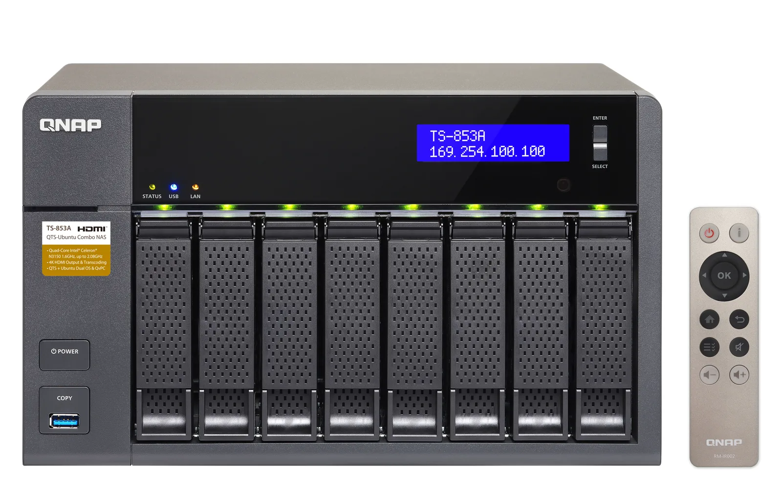 QNAP TS-853A 8 GB TS-853A-8GB/64TB-RED