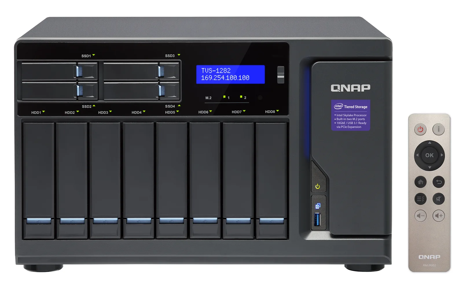 QNAP TVS-1282 8 GB TVS-1282-I3-8G/80TB-HGST