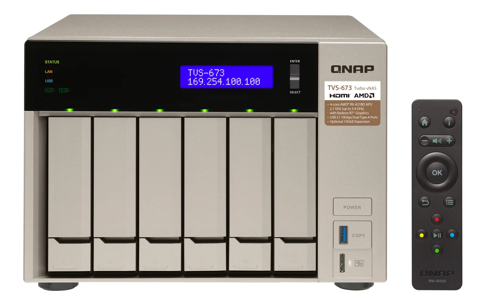 QNAP TVS-673 8 GB TVS-673-8G/60TB-HGST