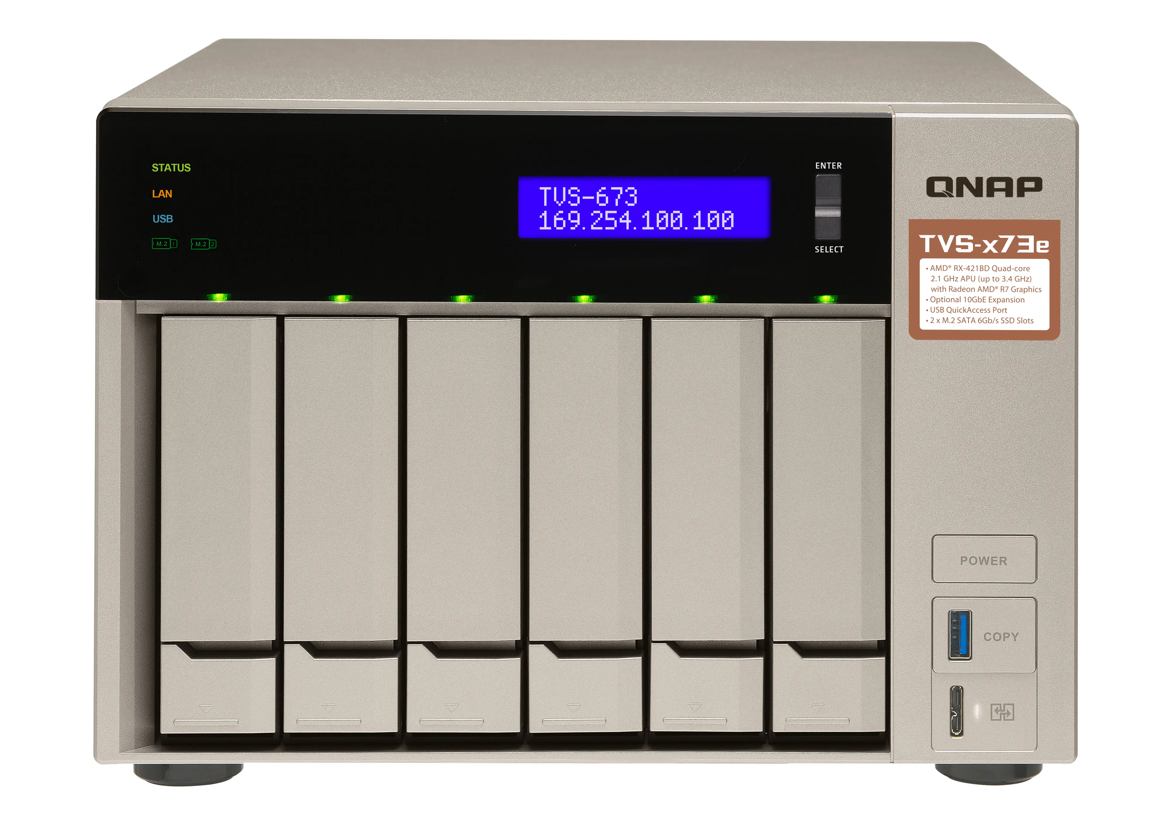 QNAP TVS-673e 4 GB TVS-673E-4G/5.76TB-IW110