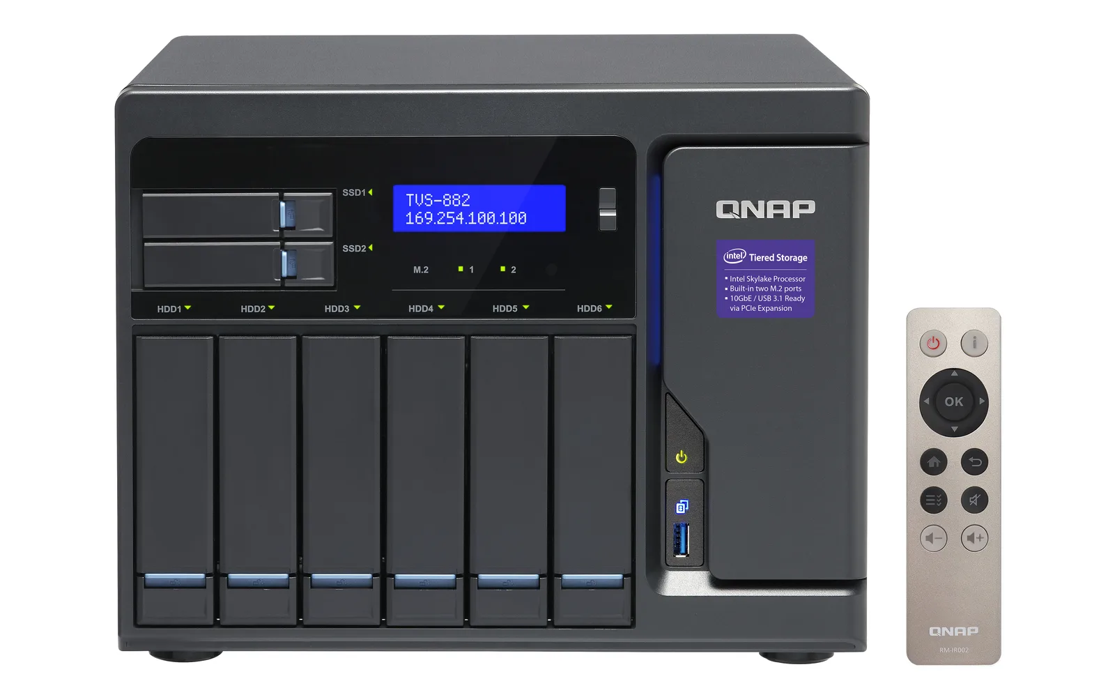 QNAP TVS-882 8 GB TVS-882-I3-8G/60TB-HGST