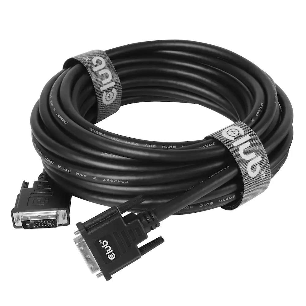 CLUB3D DVI-D DUAL LINK (24+1) CABLE BI DIRECTIONAL M/M 3m 9.8 ft 28AWG CAC-1223