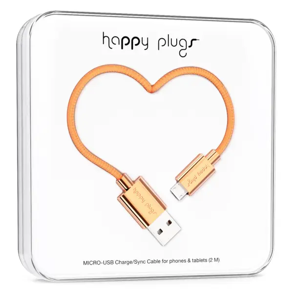 Happy Plugs 2m, Micro-USB - USB 9918
