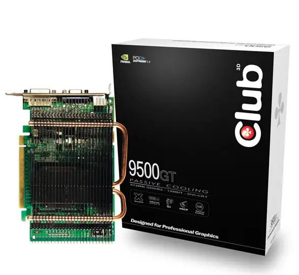 CLUB3D 9500GT 512MB Passive Heatpipe CGNX-HG952Y