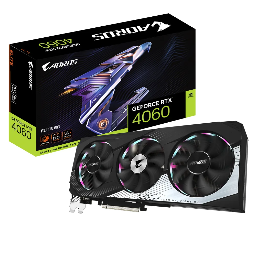 GIGABYTE AORUS GeForce RTX 4060 ELITE 8G GV-N4060AORUS E-8GD