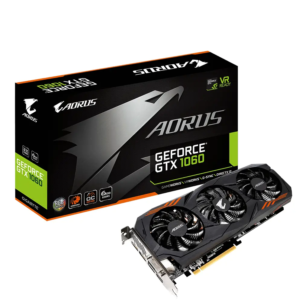GIGABYTE GV-N1060AORUS-6GD 6 GB GV-N1060AORUS-6GD V2