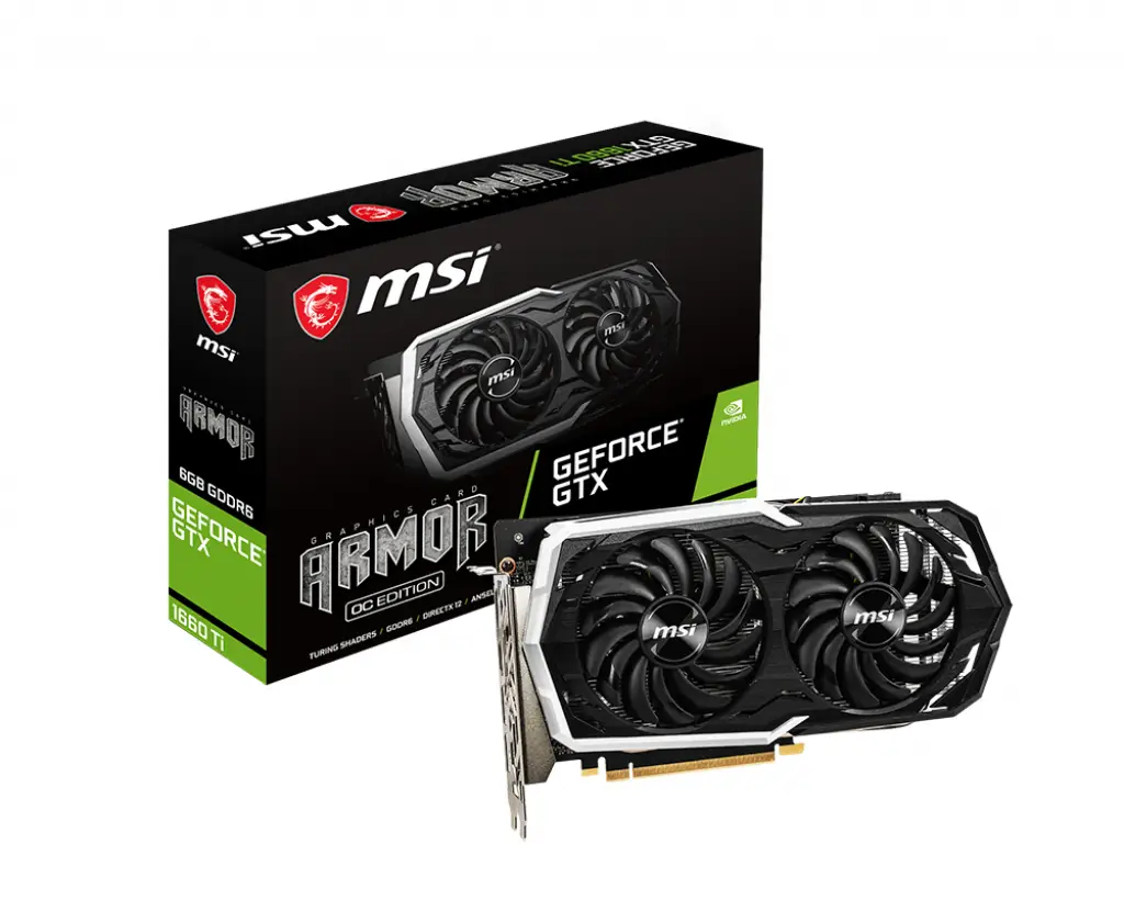 MSI GEFORCE GTX 1660 TI ARMOR 6G OC 6 GB