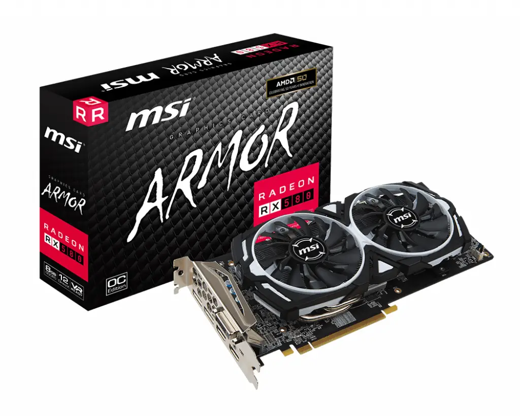 MSI Radeon RX 580 ARMOR 8G OC 6 GB RX580ARMOR8GOC