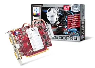 MSI ATI Radeon HD2600 Pro - PCI-E Graphic card 256MB RX2600PRO-T2D256EZ/D2