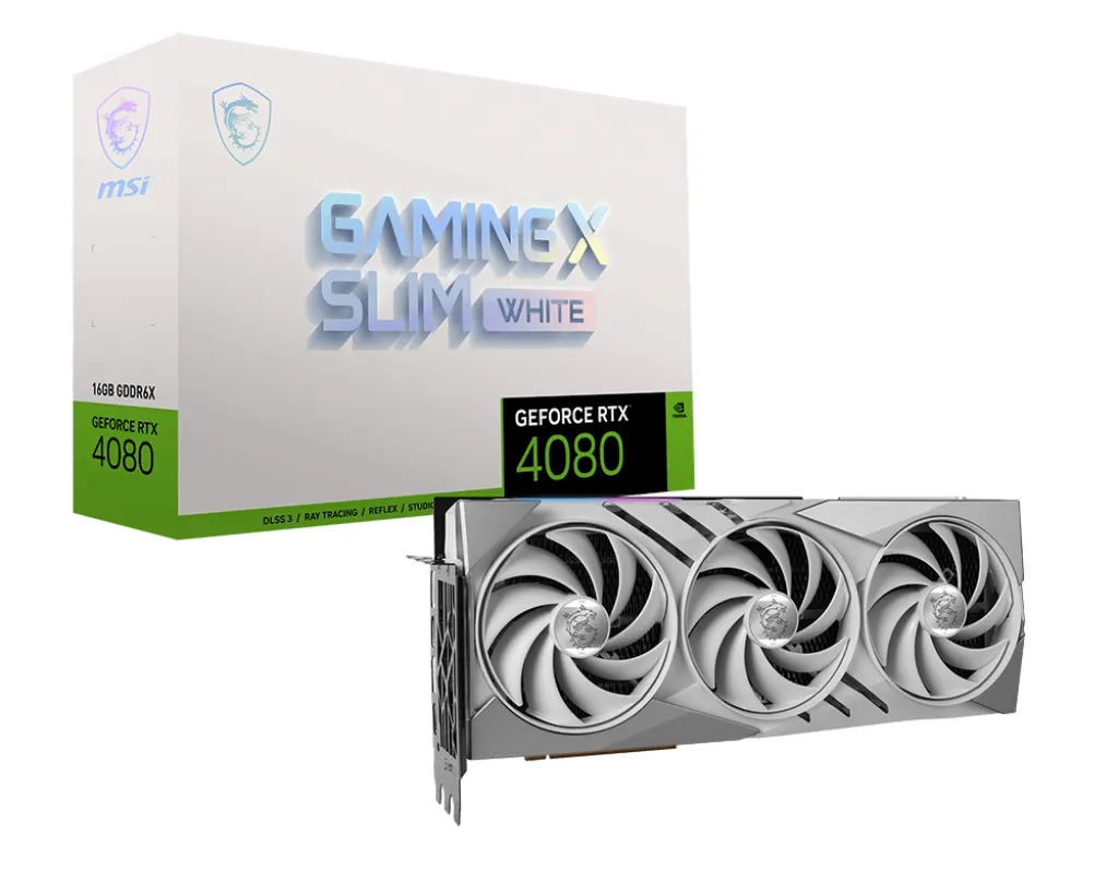 MSI GEFORCE RTX 4080 GAMING X SLIM WHITE GEFORCE RTX 4080 16GB GAMING X SLIM WHITE