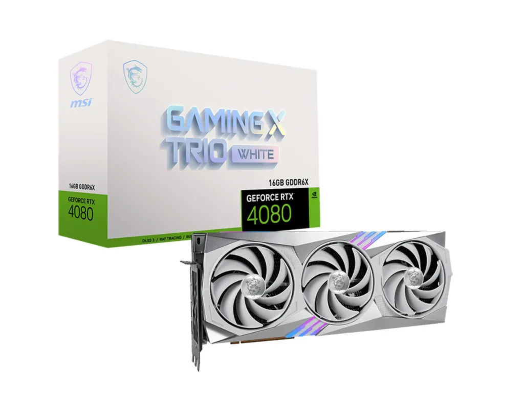 MSI GeForce RTX 4080 GAMING X TRIO WHITE GEFORCE RTX 4080 16GB GAMING X TRIO WHITE