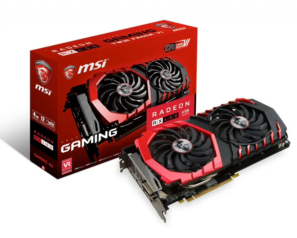 MSI Radeon RX 480 GAMING 4G 4 GB