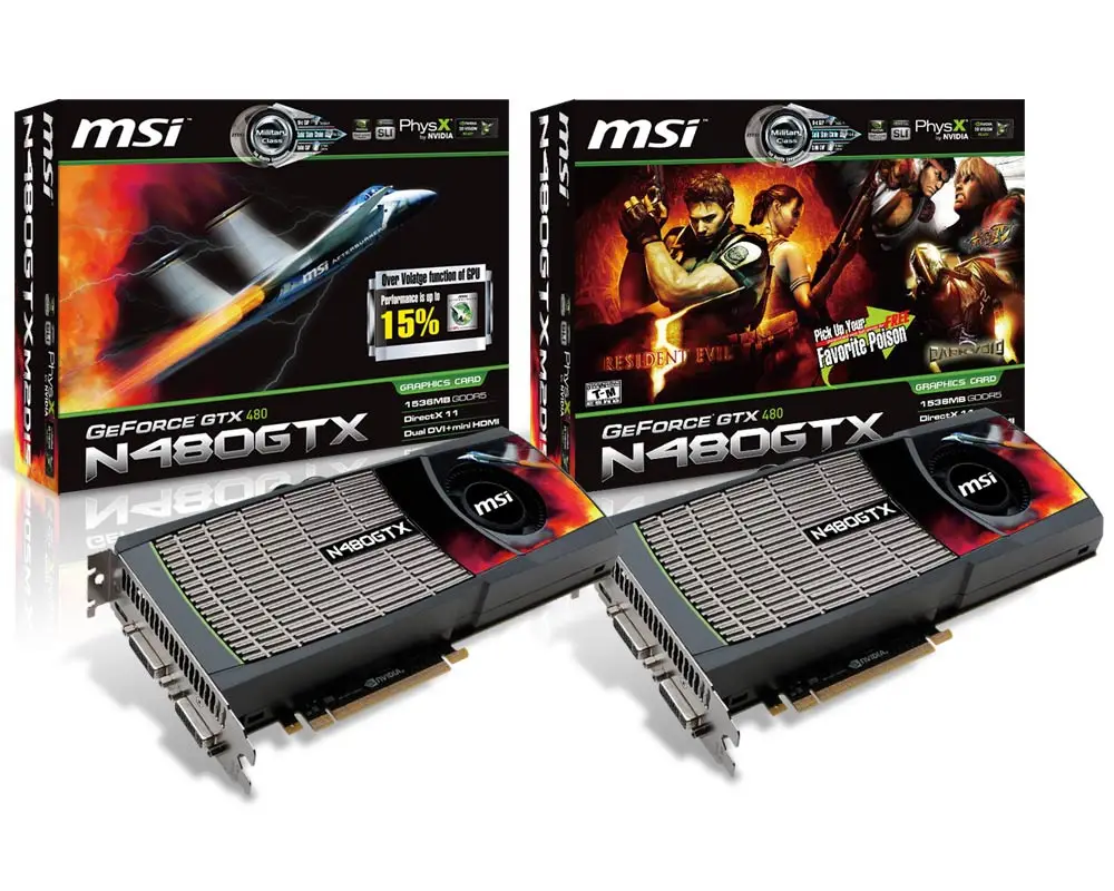 MSI Geforce 480GTX 5 GB 912-V801-834