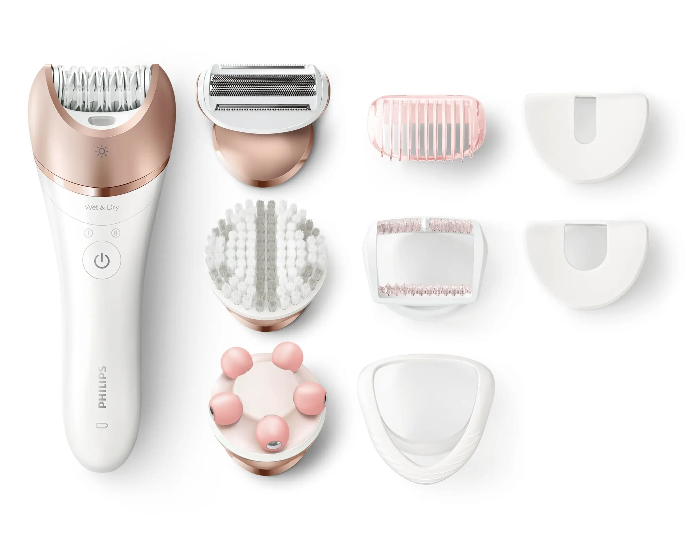 Philips Bacaklar, vücut ve yüz için Islak ve Kuru epilatör BRE650/05