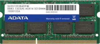 ADATA 2GB DDR3 SODIMM RAM Bellek SU3S1333C2G9-R Hafıza Birimleri