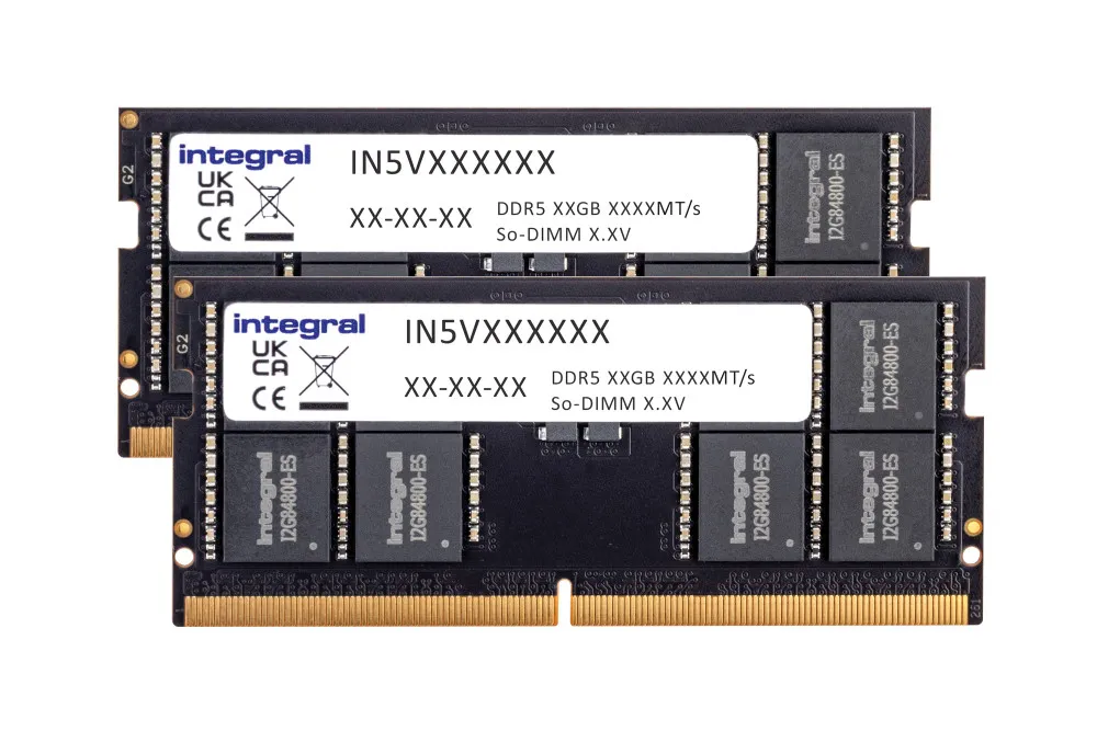 Integral 128GB (2x64GB) LAPTOP RAM MODULE DDR5 5600MT/s PC5-44800 UNBUFFERED NON-ECC SODIMM 1.1V 4GX8 CL46 EQV. TO CT2K64G56C46S5 FOR CRUCIAL CT2K64G56C46S5-IN Hafıza Birimleri