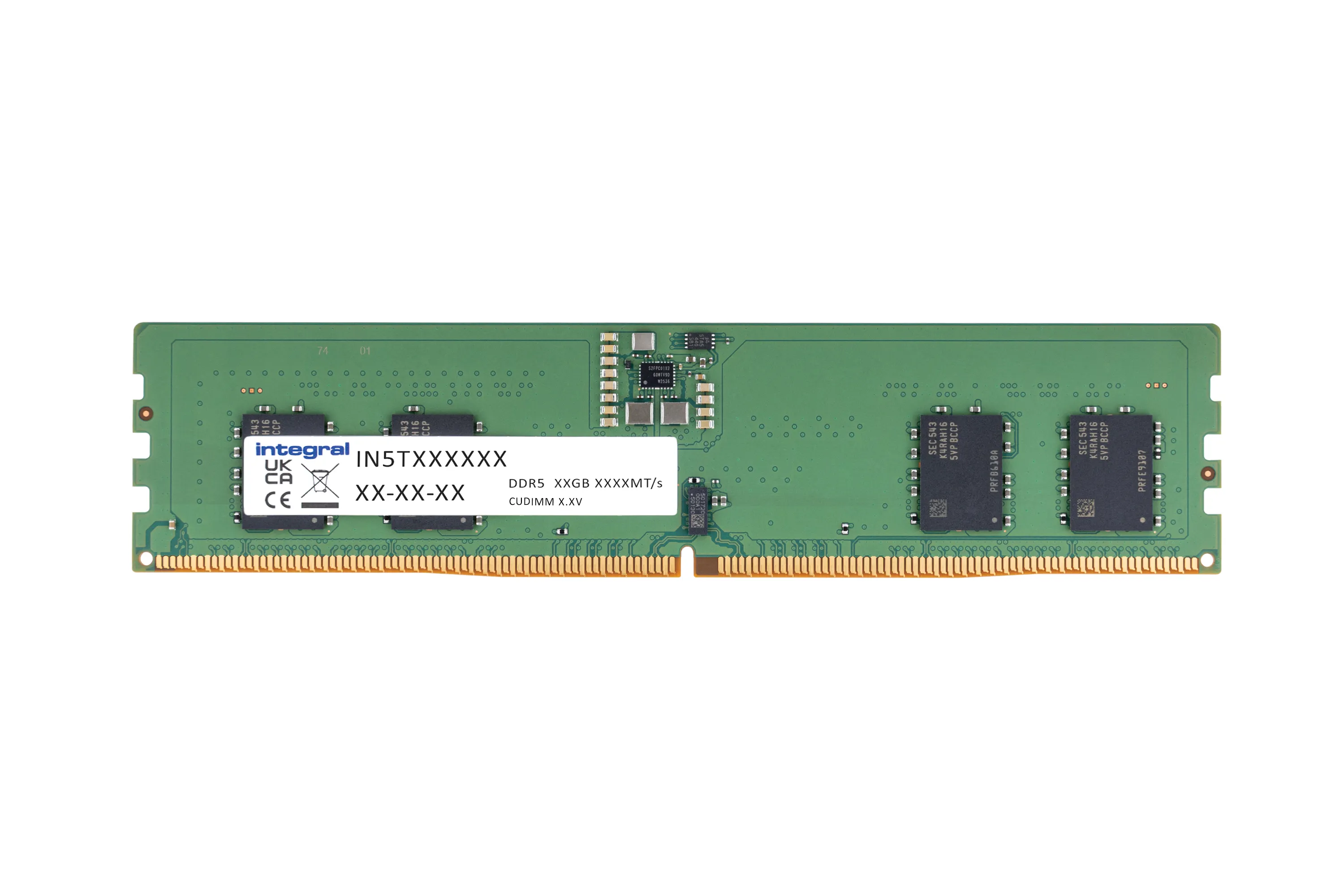 Integral 8GB PC CUDIMM RAM MODULE DDR5 6400MT/s PC5-51200 CLOCKED UNBUFFERED NON-ECC DIMM 1.1V 1GX16 CL52 EQV. TO KVR64A52BS6-8 FOR KINGSTON VALUE KVR64A52BS6-8-IN Hafıza Birimleri