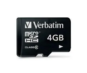 Verbatim Micro SDHC 4GB - Class 6 44003