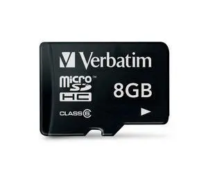 Verbatim Micro SDHC 8GB - Class 6 44005