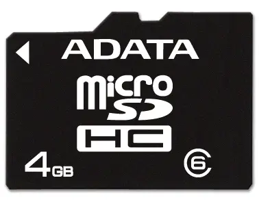 ADATA microSDHC 4GB Class 6 AUSDH4GCL6-R