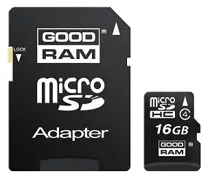Goodram 16GB microSDHC Class 4 w/ microSD Adapter SDU16GHCAGRR10