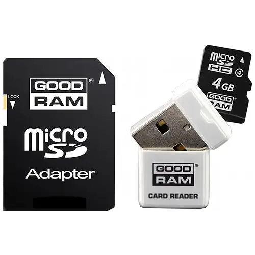 Goodram 3 in 1 microSDHC class 4 4GB USDR44GBR9