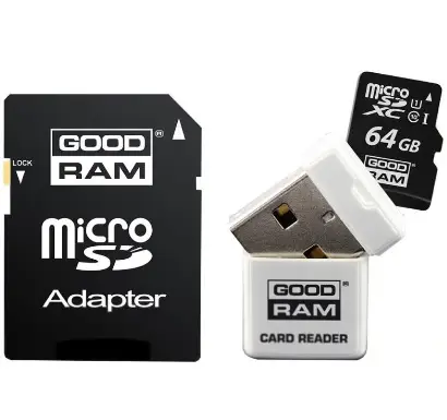 Goodram 3 in 1 microSDXC class 10 UHS 1 64GB USDR464GBC10R9