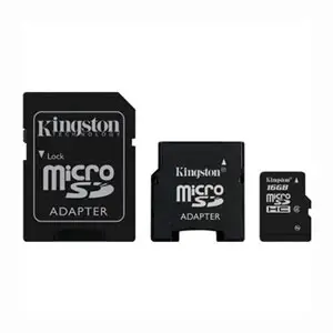 Kingston Technology 16GB MicroSDHC Card, 2 adapters SDC2/16GB-2ADPER