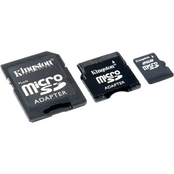 Kingston Technology 2GB MicroSD Card, 2 adapters SDC/2GB-2ADPER