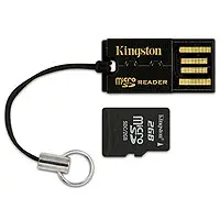 Kingston Technology 2GB MicroSD Card, USB microSD/microSDHC Reader MRG2+SDC/2GBER