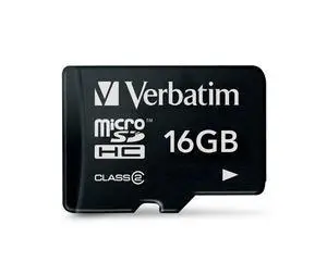 Verbatim Micro SDHC 16GB - Class 2 44006