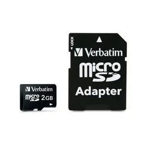 Verbatim microSD 2GB with adapter 43965
