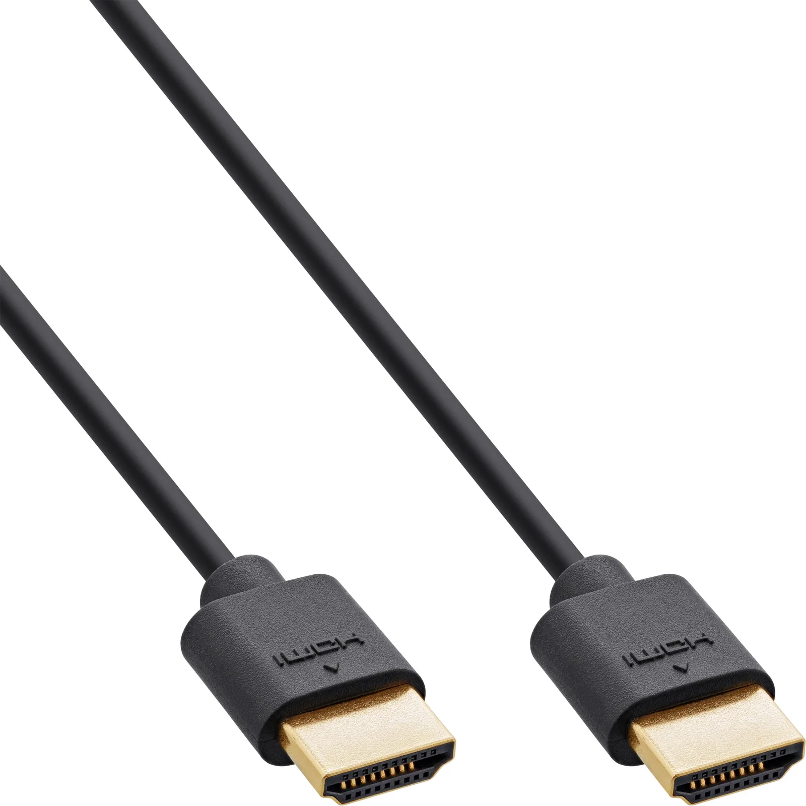 InLine Slim Ultra High Speed HDMI Cable M/M 8K4K gold plated black 1m 17901S